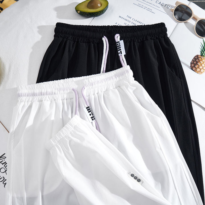 Real%20Shot%20Ice%20Silk%20Sports%20Pants%20Female%20Summer%20Thin%20Loose%20Tappered%20Anti%20Mosquito%20Pants2023Slimming%20Harem%20Sun%20Protection%20Quick-Dry%20Pants%20-%20Image%203