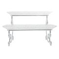 2 Tiered Glass Buffet Serving Tray Exquisite Glass Buffet Serving Tray Multifunctional for Dishes for Party. 