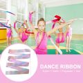 MI LI Rhythmic Art Gymnastics Rainbow Stick Flashing Star Kids Training Tool Gym Ribbons Twirling Rod Ballet Streamer Dance Ribbon. 