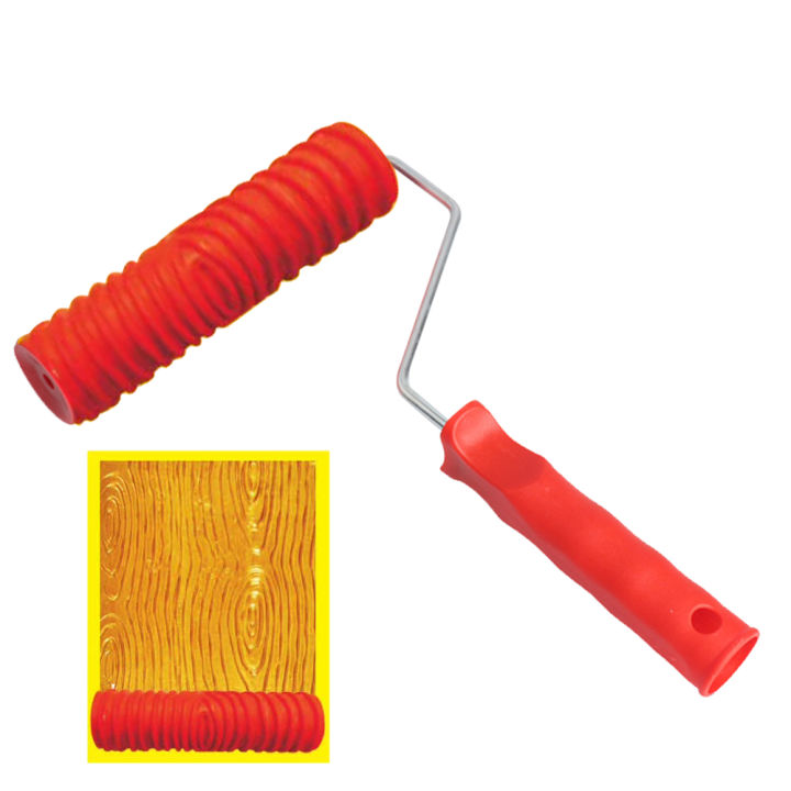 KOGEEK Decorative Paint Roller Pattern Embossed Texture Painting Tools for Wall Rubber Airless Pintura Machine Household Brush