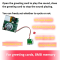 USB Recording Music Module DIY MP3 Recordable Sound Module USB Downloadable Sound Module Green , Greeting Card 1 PCS. 