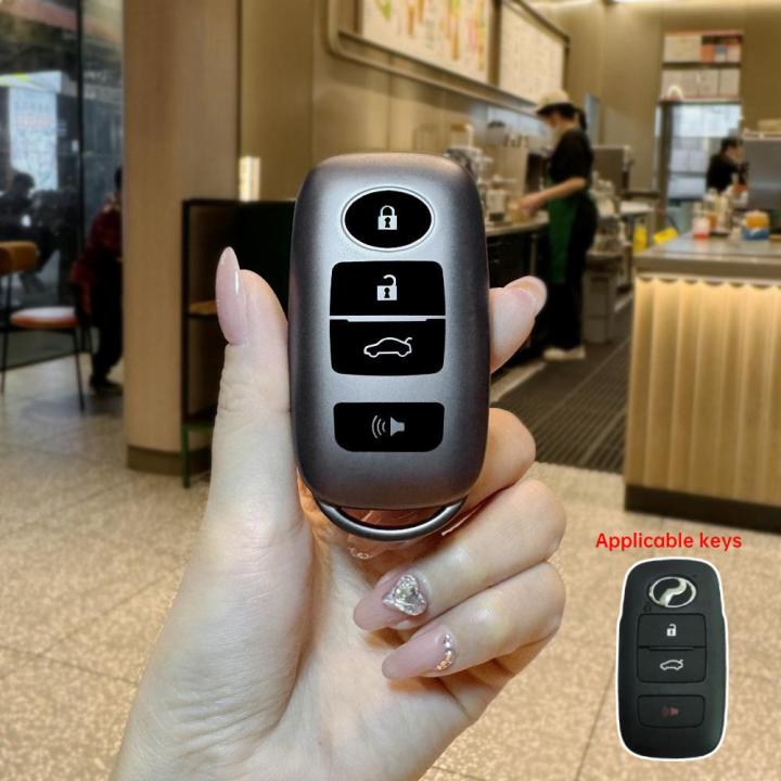 4 Buttons TPU Remote Car Key Cover Case Fit for Perodua Ativa / Alza Axia 2023 / Myvi 2022 - 2023
