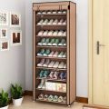 9-Layer Simple Shoe Rack Cabinet Nonwoven Dustproof Hallway Shoes Storage Organizer Shelf Holder Removable Shoe Rack with Cloth Cover. 
