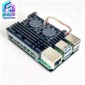 Raspberry Pi 5th Gen Pi5 aluminum alloy armor shell with PWM temperature control cooling fan for active cooling and cooling. 