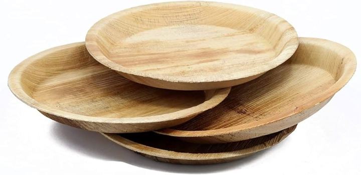 Areca leaf plate 12” Biodegradable Disposable Kolapath pigan Areca nut leaf Areca palm leaf Plates