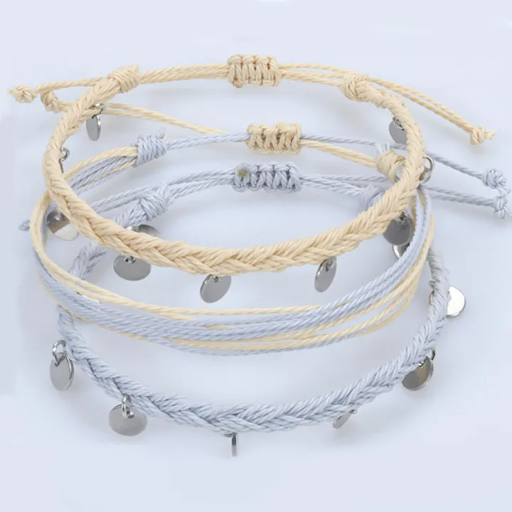 Bohemian%20Bracelet%20Fashion%20Accessory%203pcs%20Set%20Adjustable%20Wax%20Thread%20Bracelet%20Surf%20Style%20Sequin%20Detail%20Braided%20Anklet%20for%20Beachwear%20Surfing%20Accessory%20Teen%20Girls%20Jewelry%20Gift%20Vacation%20Fashion%20-%20Image%204