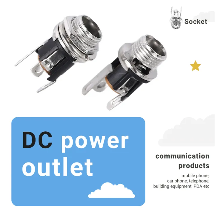 10pcs%20DC%20Power%20Supply%20Jack%20Socket%20Female%20Panel%20Mount%20Connector%205.5x2.1mm%20New%20-%20Image%206