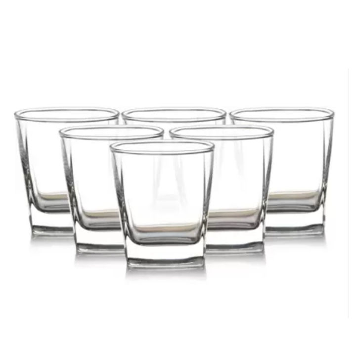 6 Pcs Set-Crystal Clear Whiskey Glasses - 165ml /290ml