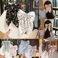 Bow Hair Clip Korea Fashion Big Bow Ribbon Hair Tie Small Fresh Floral Hairpin Nicle. 