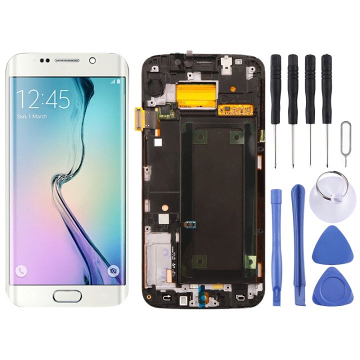 (COD available) Original Super AMOLED LCD Screen For Samsung Galaxy S6 Edge SM-G925F Digitizer Full Assembly with Frame