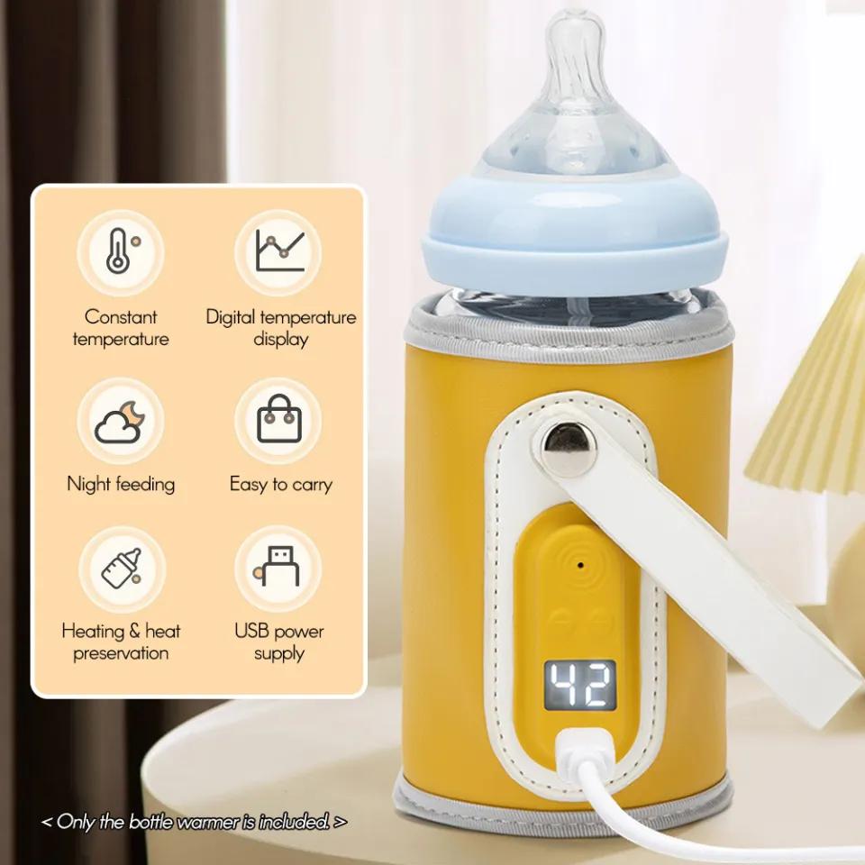 Portable Baby Bottle Warmer Milk Heating Keeper with Adjustable