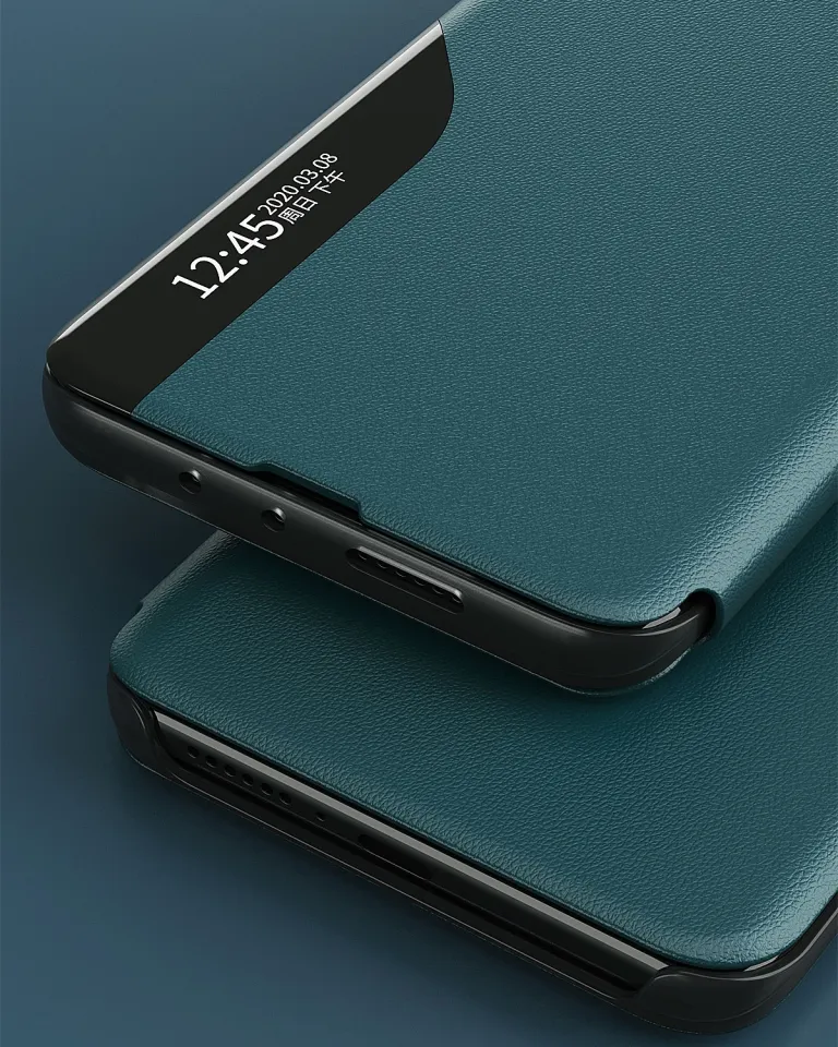 For Huawei P40 Lite Smart View Window Flip Stand Cover PU Leather