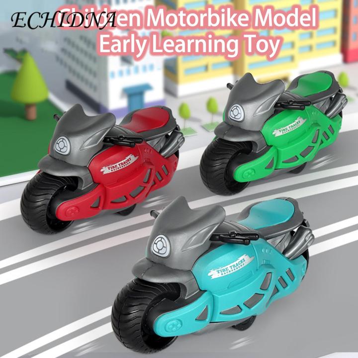 ECHIDNA Children Motorcycle Toy Interactive Mini Plastic Pull Back Children Motorcycle Toy