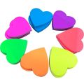 Colorful heart sticky Stationery Sticker Bookmarker Heart Shape Memo Pad Sticky Notes Message Pad sticker multicolour. 