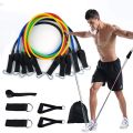 Resistance Bands Latex Tubes Body Training Workout band for home gym fitness equipment bands Heavy Exercise/ Workout 100% Natural  Door Anchor for Men/ Women, Boys/ Girls, stretch band for Pull Rope 11pcs/set Gym work out Fitness sports Exercises rope.. 