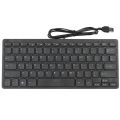 Ultra Thin Quiet Small Wired Keyboard Mini Multicolormedia USB Keyboard. 
