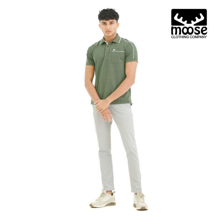 Moose Men’s Accented Polo T-Shirts