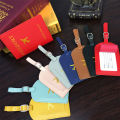 1pcs PU Leather Luggage Tag Name ID Labels Travel Suitcase Identifier Label Boarding Bag Tag Travel Accessories. 