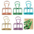40*22mm Hollow Metal Long Tail Clip Bill Clip Hand Account I-shaped Dovetail Clip Paper Clip Home Office Folder. 