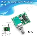 PAM8403 2x3W Audio Mini Digital Stereo Power Amplifier Board 5V Power Audio Class D Amplifier Module With Volume Control 1Pcs. 