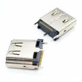SMT HDMI Type A Vertical Female Header 19Pin 15.0mm SMT Receptacle 180° 3-Leg for /TV. 