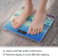 Square Shape Glass Digital Bathroom Scale Weighing Scale LCD Electronic Glass Scale - Multi Color. 