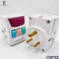 Multi Plug - Multi Socket - 5A Round Pin - Universal Plug Travel Adapter TOBO (3 Way Outlet). 