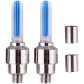 Vento Pack of 2 Led Flash Tyre Wheel Valve Cap Light Glow In The Dark for Car Bike Bicycle Motorcycle Wheel Light Tyre Valve Cap Motion Running Sensor Activated Wheel Spokes Neon LED Light.. 
