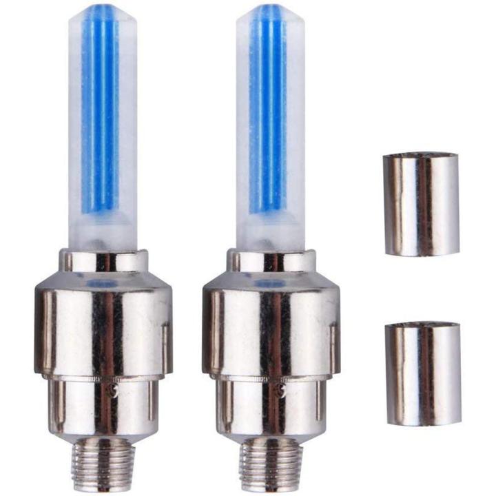 Vento Pack of 2 Led Flash Tyre Wheel Valve Cap Light Glow In The Dark for Car Bike Bicycle Motorcycle Wheel Light Tyre Valve Cap Motion Running Sensor Activated Wheel Spokes Neon LED Light.