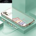 AnDyH Casing Case For Vivo Y30 Y50 Y30i Case Cute Cartoon Dogs Luxury Chrome Plated Soft TPU Square Phone Case Full Cover Camera Protection Anti Gores Rubber Cases For Girls. 