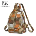 LouisWill Women Backpack Chest Bag Shoulder Bag Bohemia Style Backpacks Travel Backpack Fashionable Ladies Backpack Casual Simple Student Bags Laptop Backpacks Lightweight Anti-theft Backpacks. 