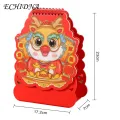 Bright Colors Desk Calendar 2023 Dragon Year Desk Calendar Vibrant Colors Exquisite Patterns Easy-to-read for Students Home Office Year of the Dragon Desk Calendar. 