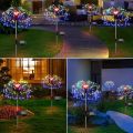 1pcs LED Solar Fireworks Light Outdoor Ground Insertion Courtyard Lantern Garden Lawn Atmosphere Light Full Sky Star Copper Wire Light. 