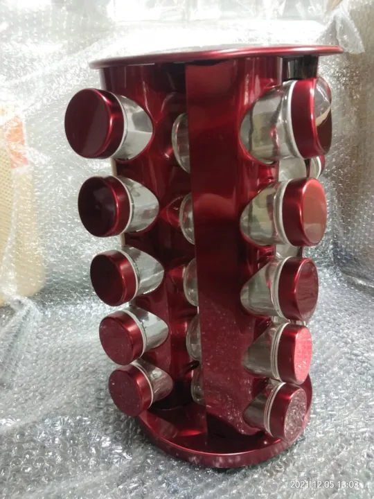 20%20Jars%20Rotating%20Kitchen%20Maroon%20Spice%20Rack%20Stainless%20steel%20-%20Image%205