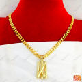 Gold Plated Guarantee Cuban Chain with Cricket Pendant 18 - 24 inch Trend Albert Necklace Bat Ball Wicket Design - Free Gift Box - FB-MCP. 