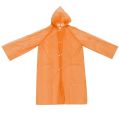Children Disposable Raincoat Hooded Kids Poncho Button PEVA Portable Outdoor Rainwear Blue. 