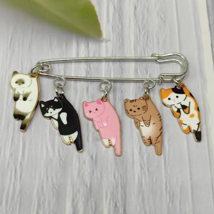 New Fashion Kawaii Enamel Cat Animal Cute Cat Couple brooch Enamel ...