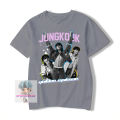 BTS BT21 Logo Tshirt KPOP Logo Branded JUNGKOOK JK T shirt Crew Round Neck Tshirts T-shirt. 