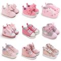 【HOT】 Pink Baby Shoes Princess Fashion Sports Shoes Children's Sneakers Girl Soft Sole Anti Slip First Generation Walking Shoes. 