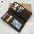 Full Leather Wallet Men Long Wallet Cow Leather Purse Man Dompet Lelaki Kulit Panjang. 