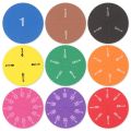 51pcs/set EVA Addition Subtraction Fractions Instrument Round Math Teaching Aids Score Question Demonstrator. 