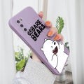 AMORVOR for Samsung Galaxy M02S A02S Back Cover Cartoon Cute Panda Side design Soft Case Liquid Silicone Phone Cases. 