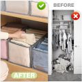 Wardrobe Clothes Organizer - 7-Grid Drawer & Closet Storage Organizer Shirt Drawer Organizer, Wardrobes for Small Bedrooms. 