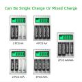 DoomHot Electric Battery Charger 4 Slots Intelligent LED Indicator USB Charger Home Battery Charger Fast Intelligent 4 Slots LCD Battery Charger Fast Charging Adapter. 
