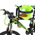 Bicycle Baby Seat Kids Child Safety Carrier Front Seat Saddle Cushion with Back Rest Foot Pedals. 
