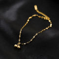 Gold Alloy Fashion Anklet for Women and Girls, 18+5cm Adjustable Foot Chain, Daily and Party Wear. 