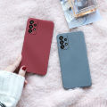 Tokifu For Samsung Galaxy A13 Back Cover Matte Simple Solid Color Soft Silicone TPU Case +Lanyard. 