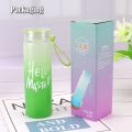 Glass Water Bottle Colour Hello Master With Handle. 