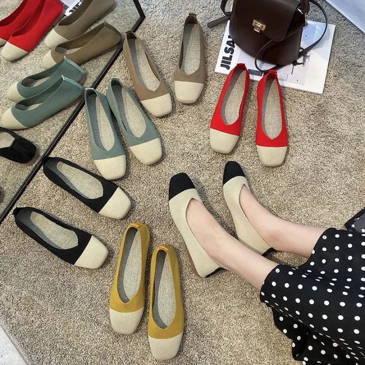 Women's%20Flat%20Shoes%20Internet%20Hot%20Shoes%20Peas%20Shoes2023Spring%20and%20Summer%20Breathable%20Soft%20Bottom%20Ballet%20Grandma%20Shoes%20All-Matching%20Lazybones'%20Shoes%20-%20Image%203