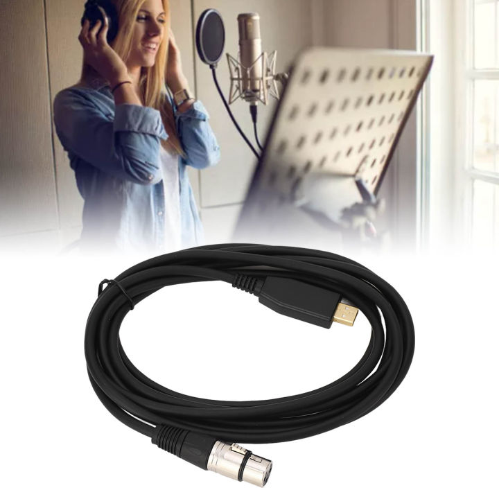 USB%20To%20XLR%20Converter%20Cable%20ABS%20Practical%20Microphone%20Adapter%20Cable%20Sensitive%20Reusable%20Stable%20Transmission%20for%20Home%20-%20Image%203